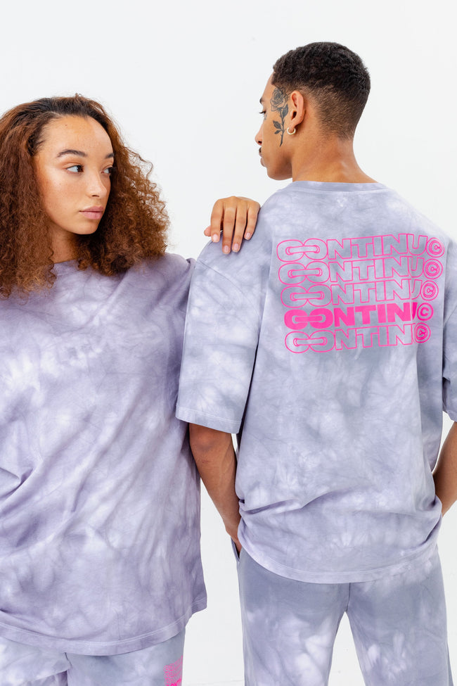 CONTINU8 PURPLE OVERSIZED BACK PRINT T-SHIRT