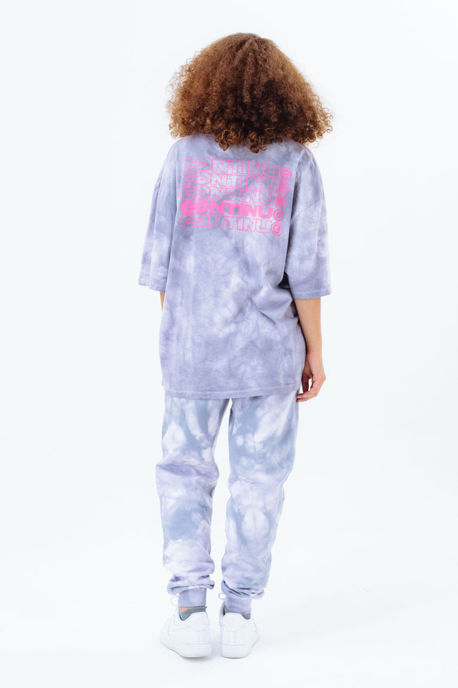 CONTINU8 PURPLE OVERSIZED BACK PRINT T-SHIRT