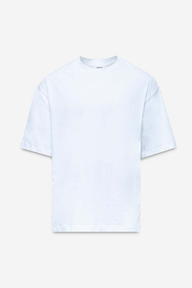 CONTINU8 WHITE OVERSIZED PRINT T-SHIRT