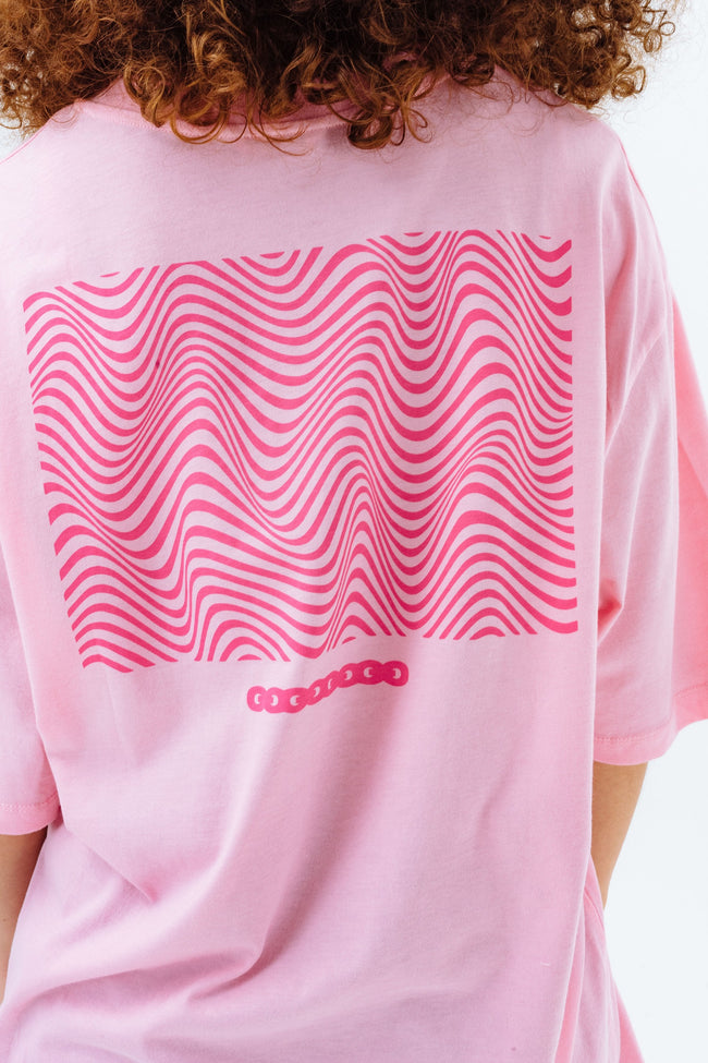 CONTINU8 PINK OVERSIZED PRINT T-SHIRT