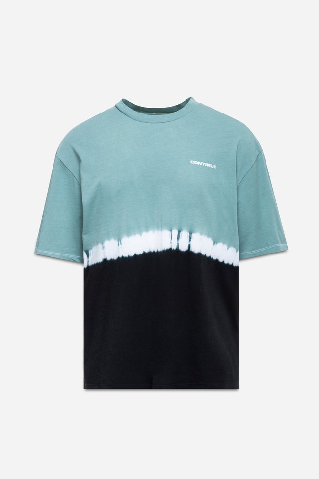 CONTINU8 GREEN OVERSIZED TIE DYE T-SHIRT