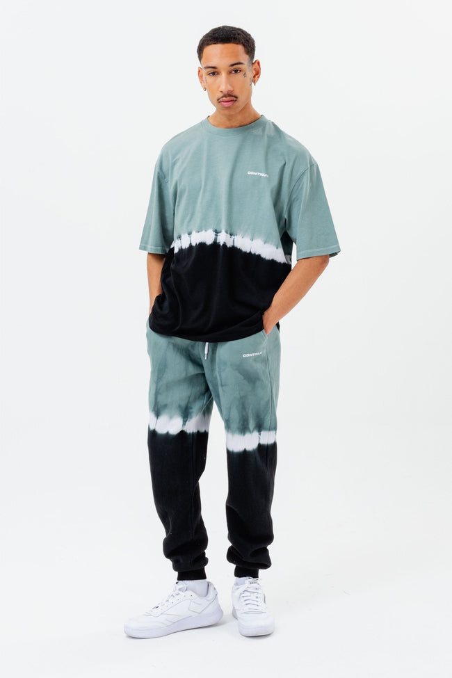 CONTINU8 GREEN OVERSIZED TIE DYE T-SHIRT