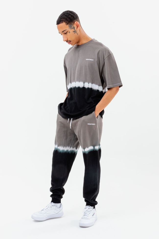 CONTINU8 GREY OVERSIZED TIE DYE T-SHIRT