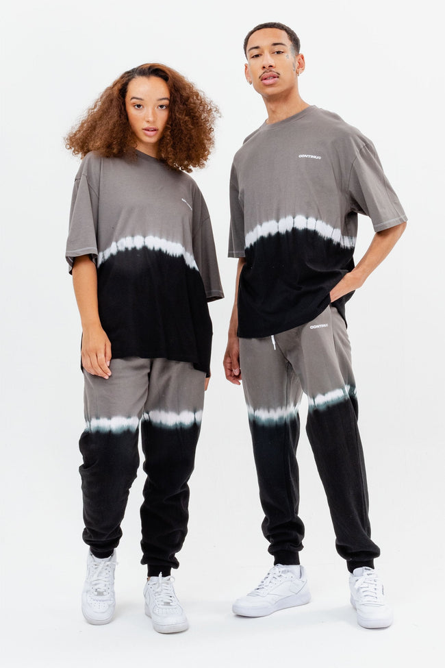 CONTINU8 GREY OVERSIZED TIE DYE T-SHIRT