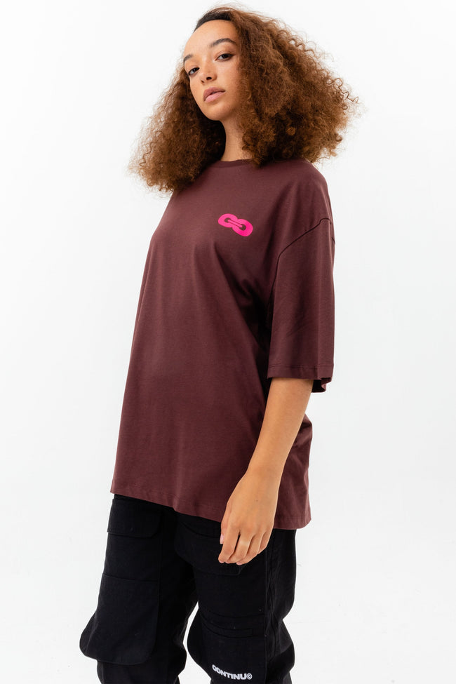 CONTINU8 RED OVERSIZED T-SHIRT