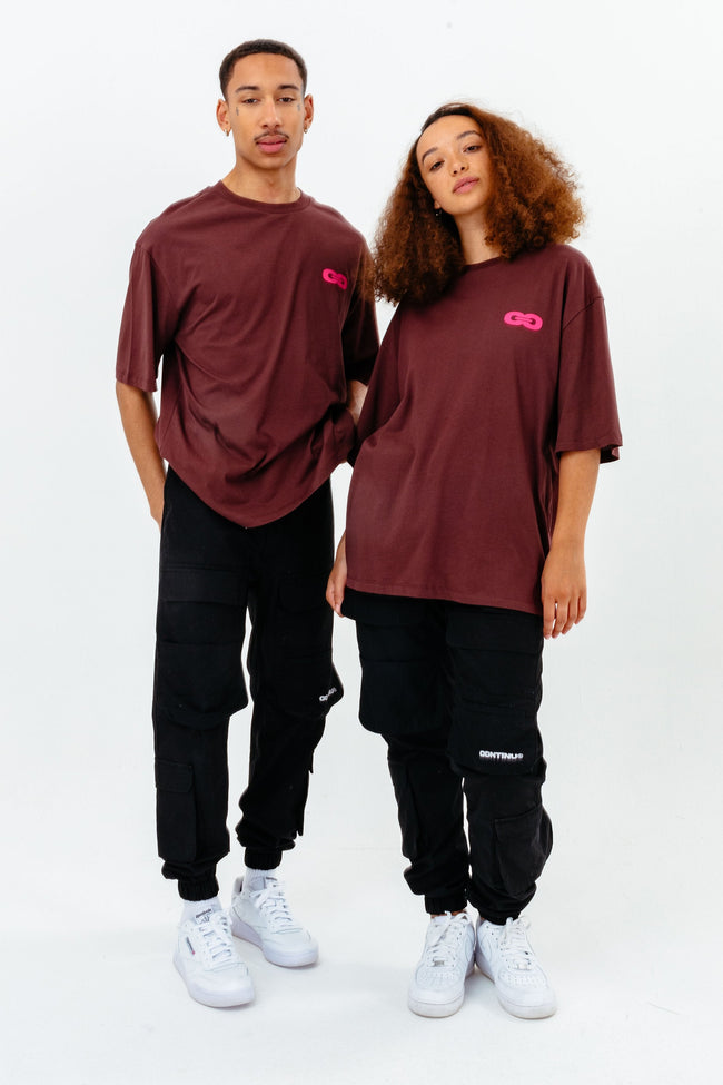 CONTINU8 RED OVERSIZED T-SHIRT