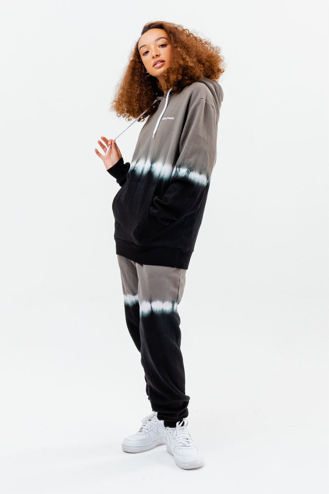 CONTINU8 GREY OVERSIZED TIE DYE HOODIE