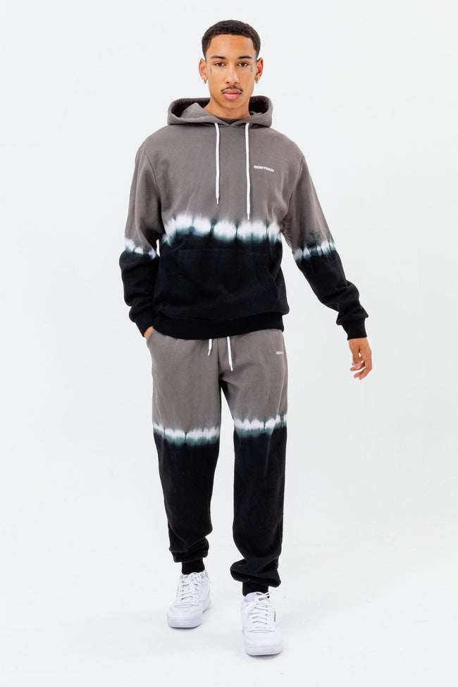 CONTINU8 GREY OVERSIZED TIE DYE HOODIE