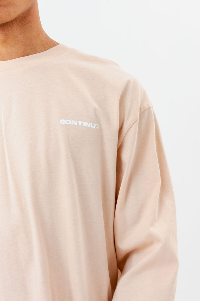 CONTINU8 BEIGE LONG SLEEVE T-SHIRT