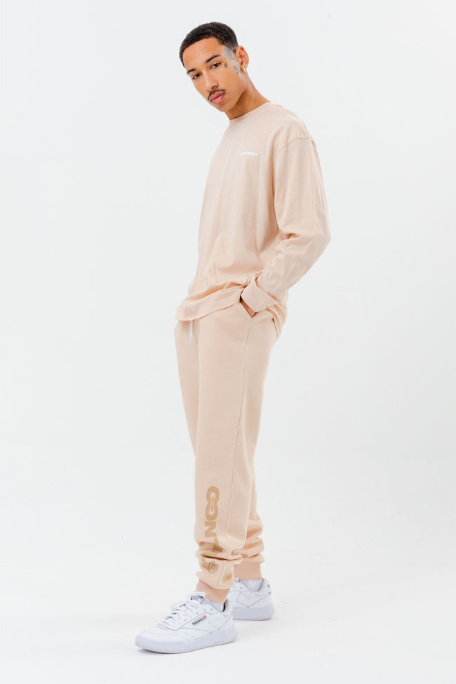 CONTINU8 BEIGE LONG SLEEVE T-SHIRT