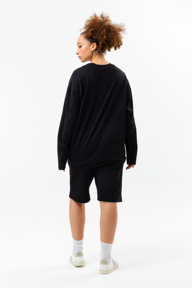 CONTINU8 BLACK LONG SLEEVE T-SHIRT