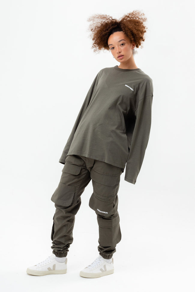 CONTINU8 GREY LONG SLEEVE T-SHIRT