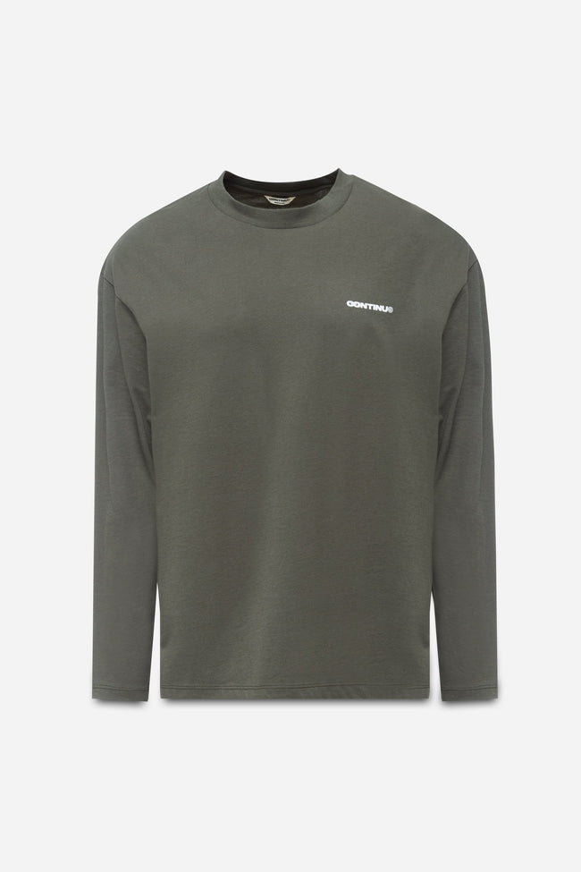 CONTINU8 GREY LONG SLEEVE T-SHIRT