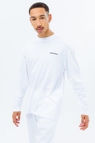 CONTINU8 WHITE LONG SLEEVE T-SHIRT