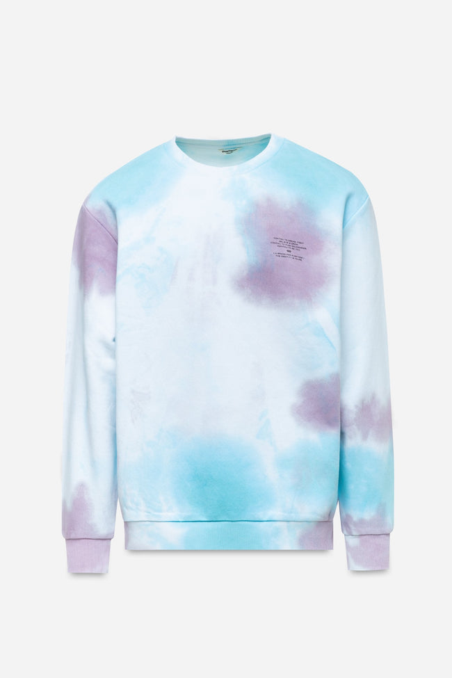 CONTINU8 PURPLE TIE DYE SWEAT