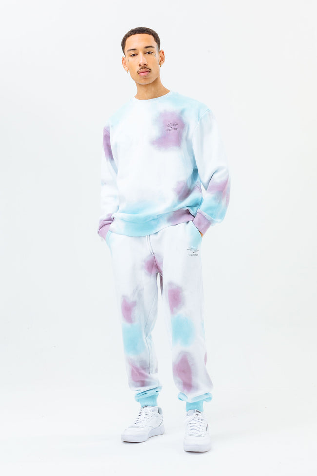 CONTINU8 PURPLE BLUE TIE DYE JOGGERS