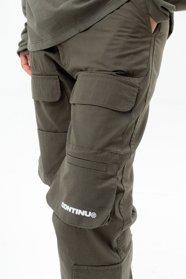 CONTINU8 GREY CARGO PANTS