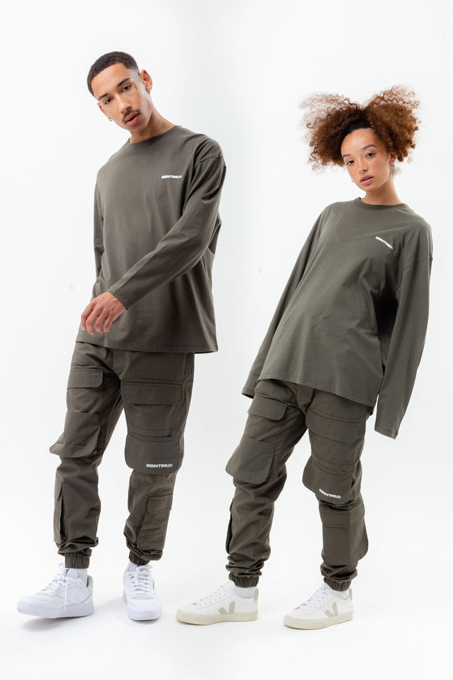 CONTINU8 GREY CARGO PANTS