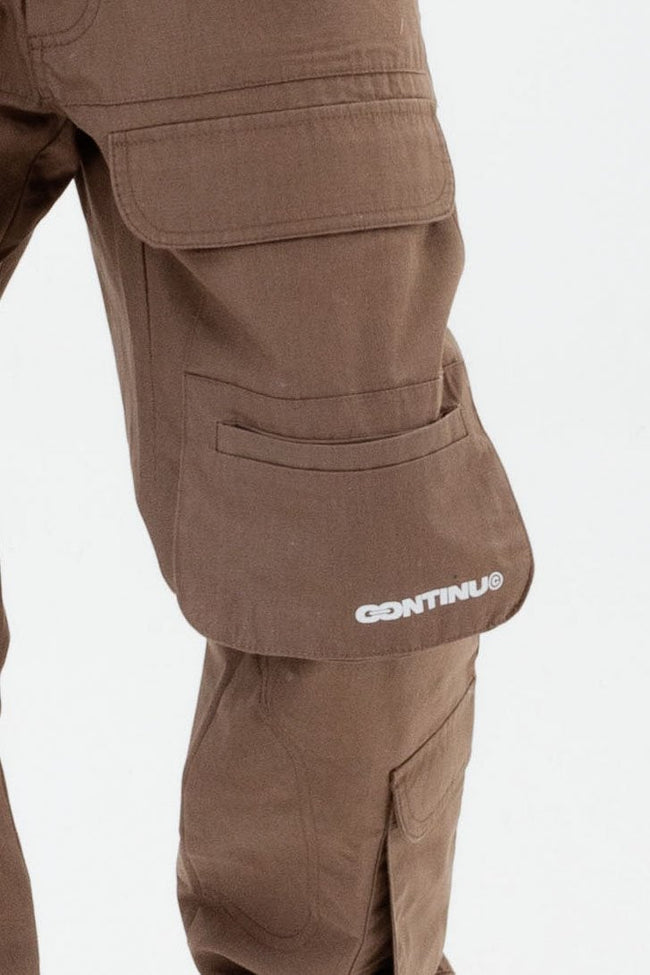 CONTINU8 BEIGE CARGO PANTS