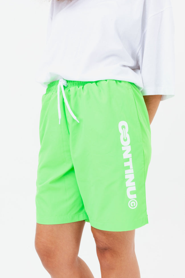 CONTINU8 YELLOW SWIM SHORTS