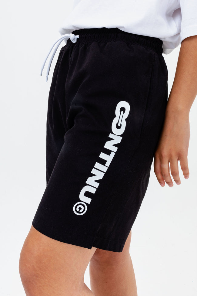 CONTINU8 BLACK SWIM SHORTS