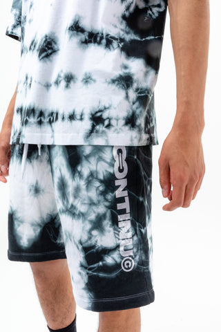 CONTINU8 GREY PRINTED JERSEY SHORTS