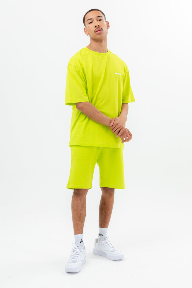 CONTINU8 NEON GREEN JERSEY SHORTS