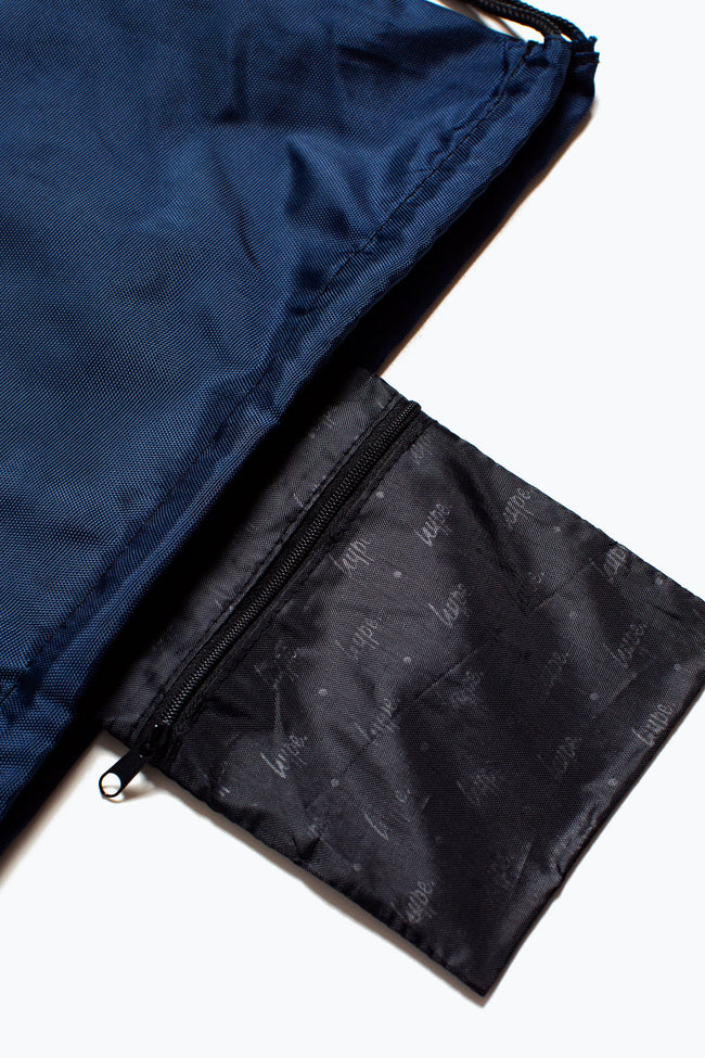 HYPE NAVY CREST DRAWSTRING BAG