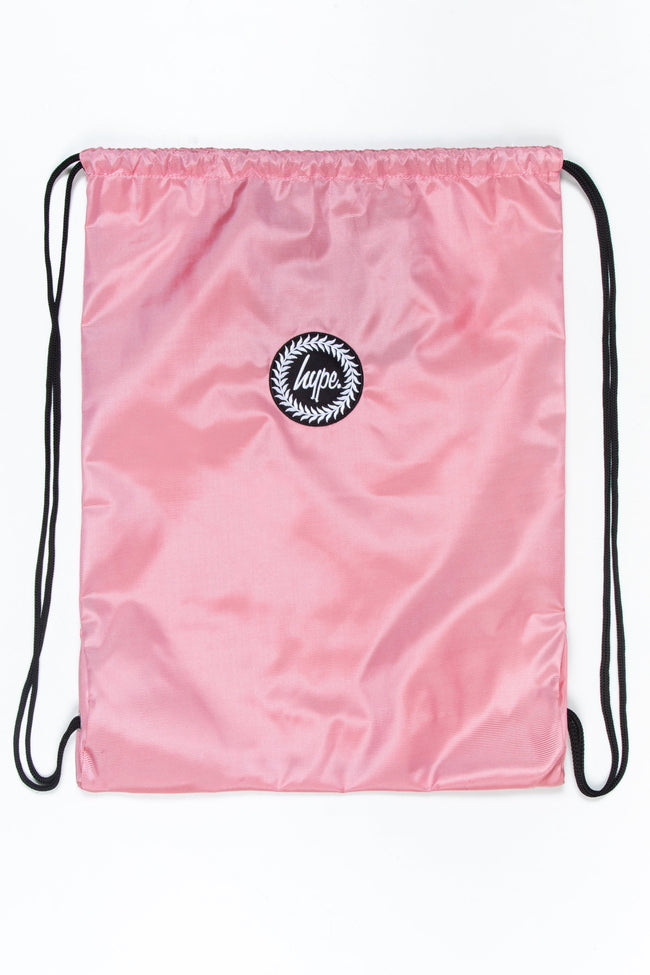 HYPE CREST PINK DRAWSTRING BAG