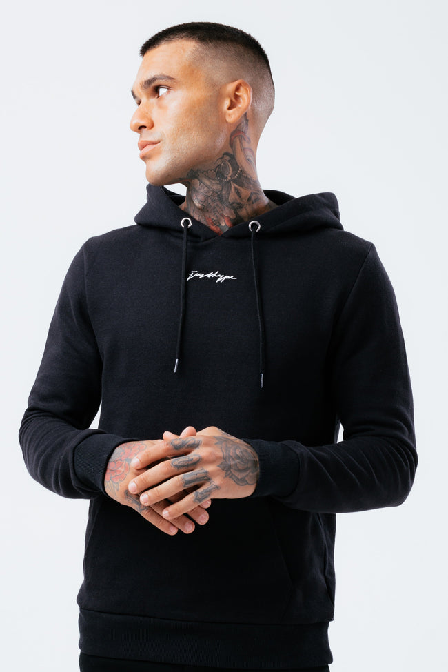 HYPE BLACK SCRIBBLE MEN'S HOODIE