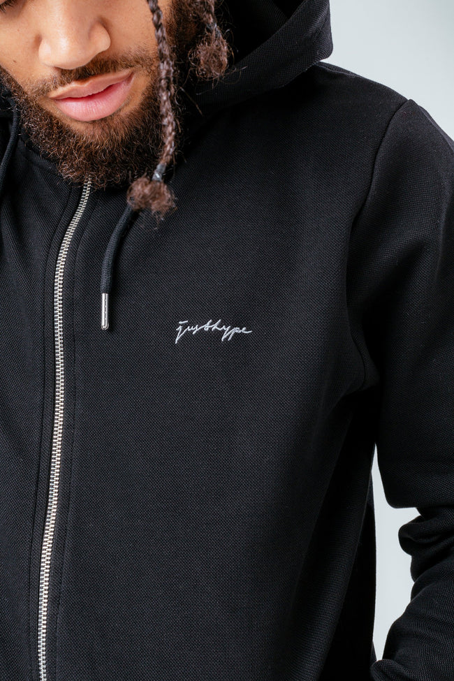 HYPE BLACK SCRIBBLE ZIP MEN'S HOODIE