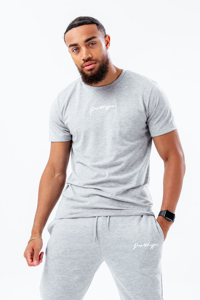 HYPE GREY MARL SCRIBBLE MEN'S T-SHIRT