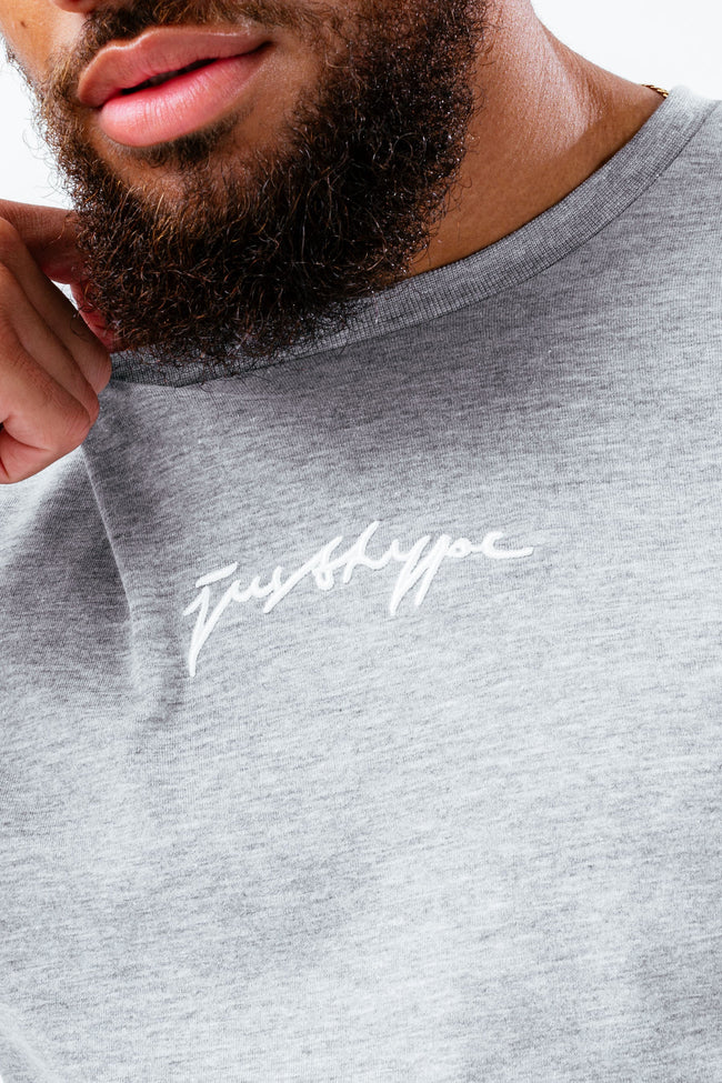 HYPE GREY MARL SCRIBBLE MEN'S T-SHIRT