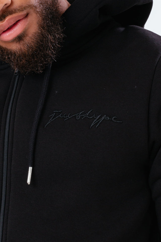 HYPE BLACK SCRIBBLE ZIP MEN'S TRACKSUIT SET