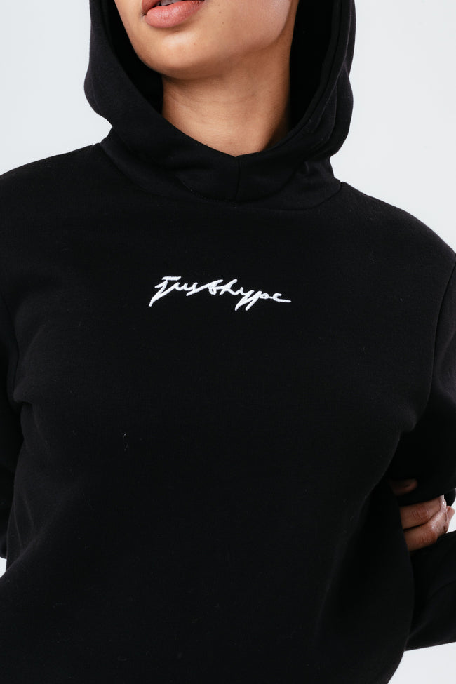 HYPE BLACK SCRIBBLE WOMEN'S HOODIE