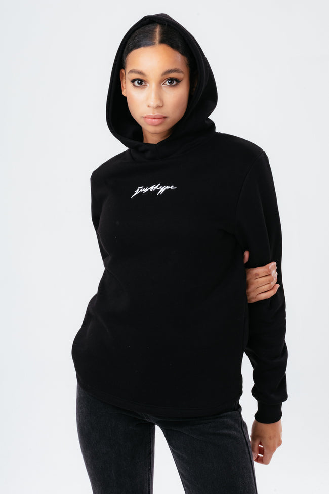 HYPE BLACK SCRIBBLE WOMEN'S HOODIE