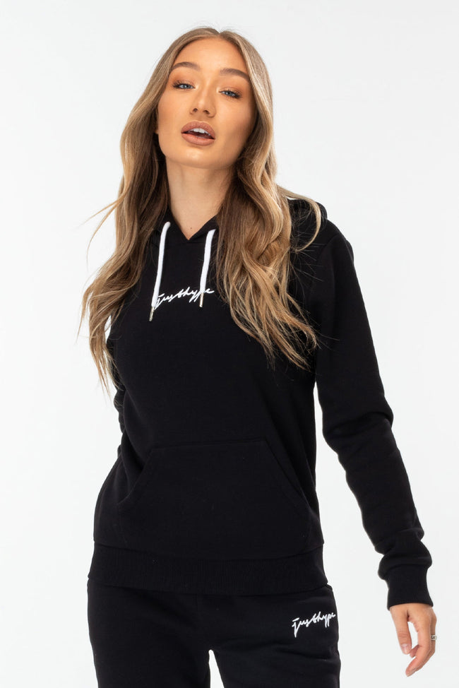 HYPE BLACK SCRIBBLE WOMEN'S HOODIE