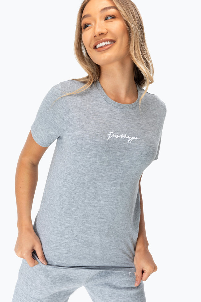 HYPE GREY SCRIBBLE WOMEN'S T-SHIRT