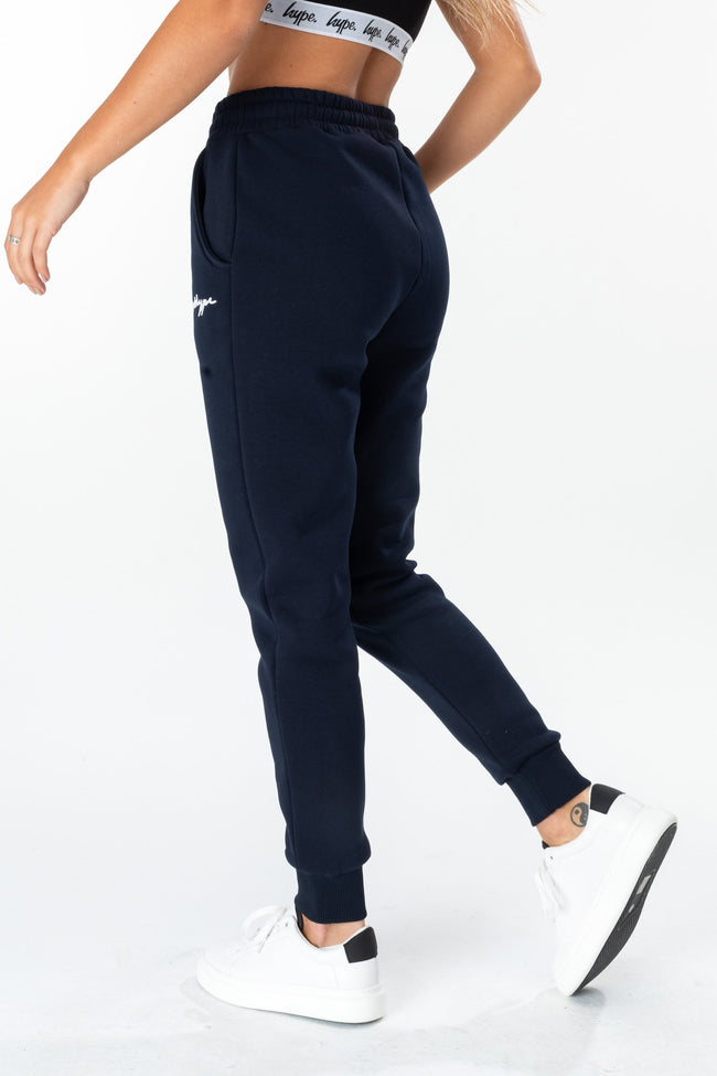 HYPE NAVY SCRIBBLE WOMEN'S JOGGERS