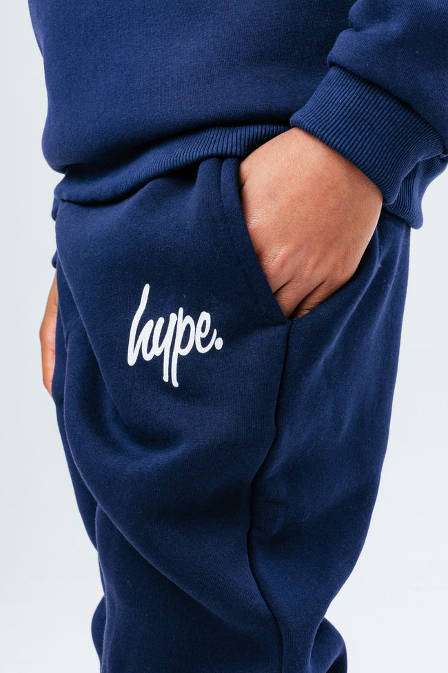 HYPE UNISEX KIDS NAVY SCRIPT JOGGERS