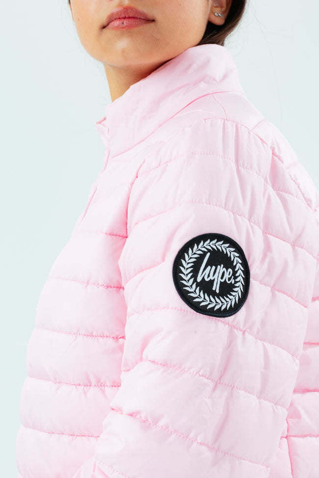 HYPE GIRLS PINK LIGHTWEIGHT PUFFER JACKET