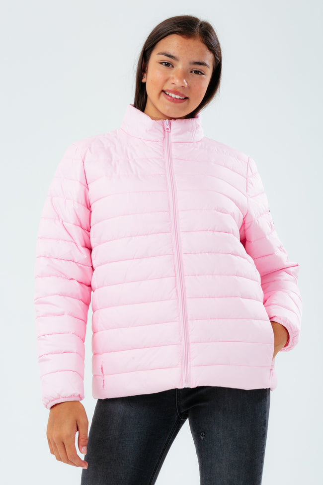 HYPE GIRLS PINK LIGHTWEIGHT PUFFER JACKET