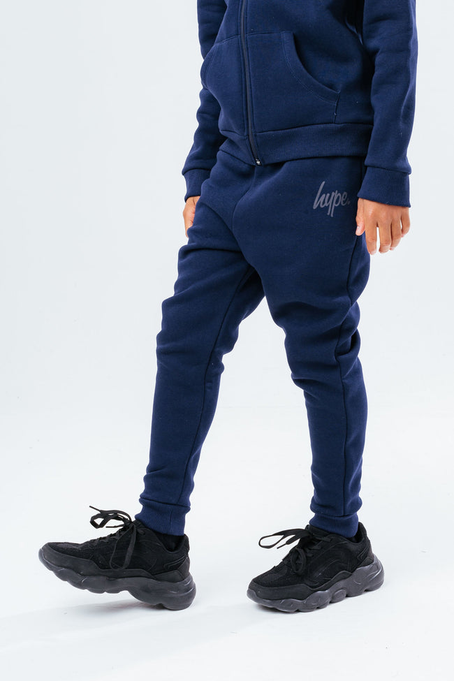 HYPE UNISEX KIDS NAVY ZIP TRACKSUIT SET