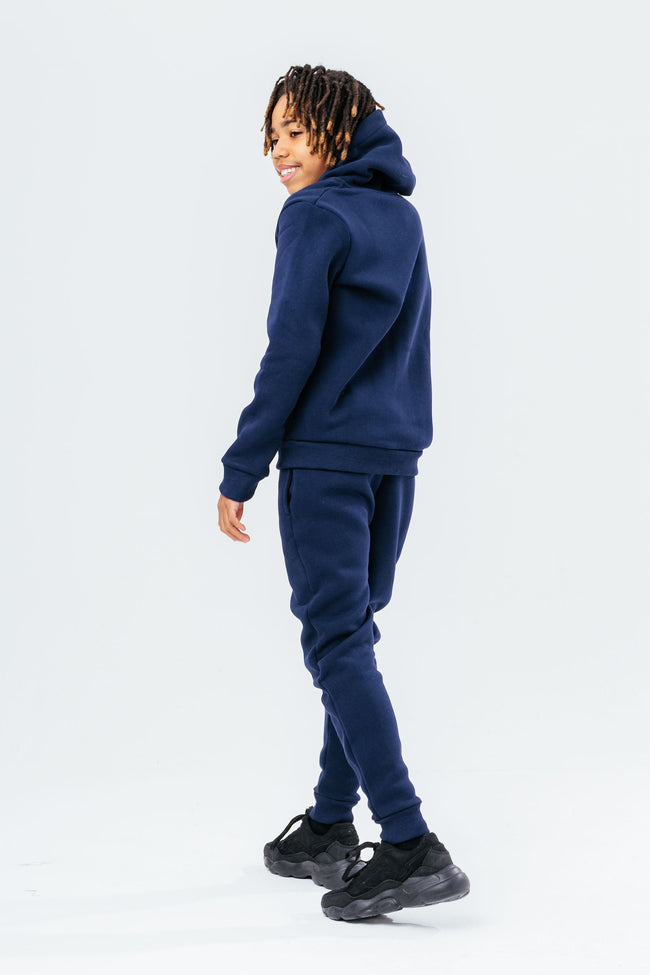 HYPE UNISEX KIDS NAVY ZIP TRACKSUIT SET