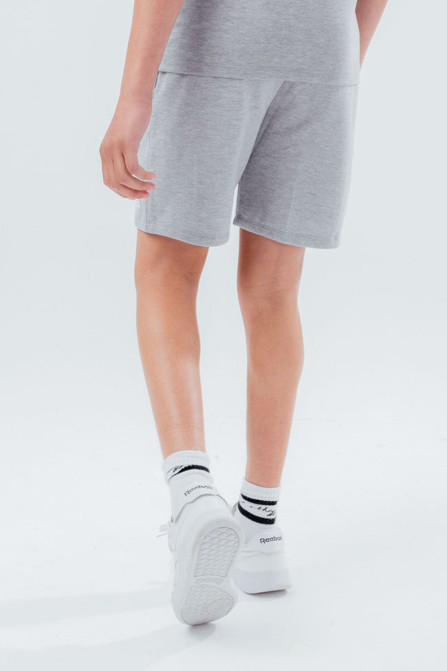 HYPE BOYS GREY MARL SCRIPT SHORTS