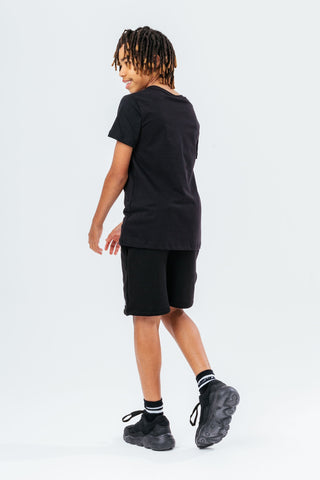 HYPE BOYS BLACK SCRIPT SHORTS SET