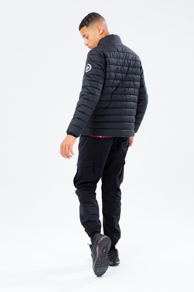 HYPE UNISEX KIDS BLACK LIGHTWEIGHT PUFFER JACKET