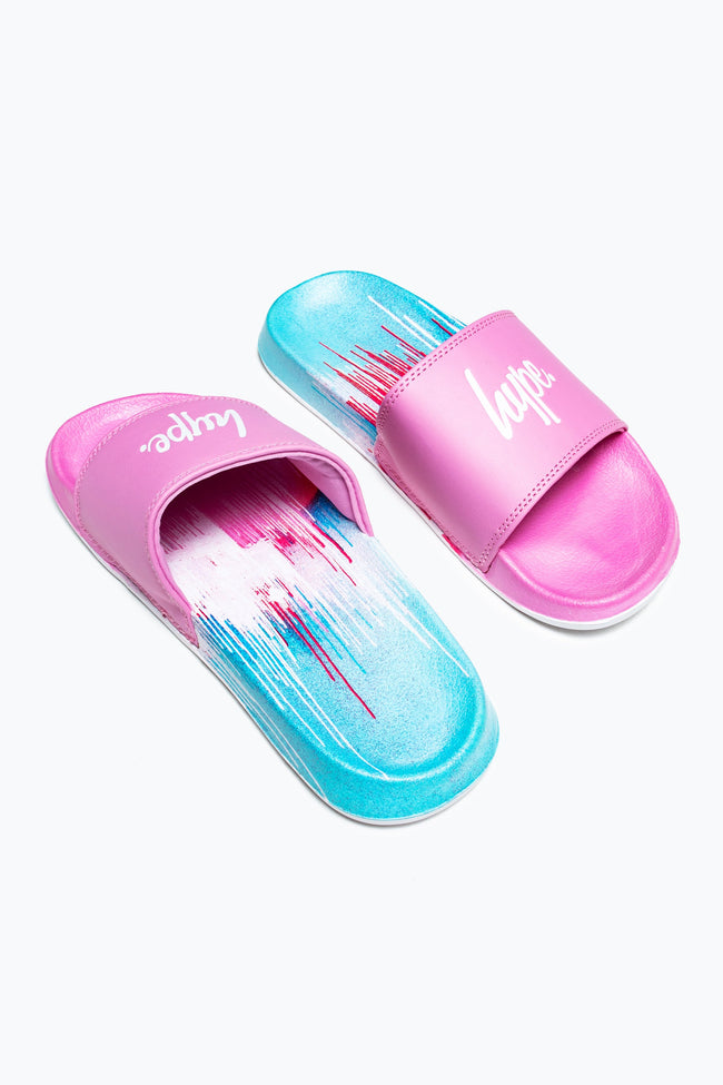 HYPE PINK DRIP KIDS SLIDERS