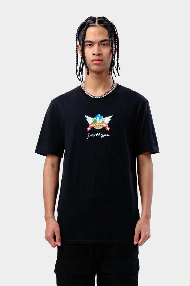 HYPE X SONIC ADULTS BLACK SONIC WING T-SHIRT