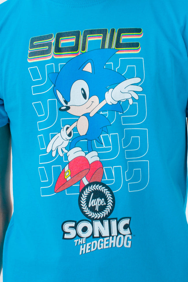 HYPE X SONIC KIDS BLUE SONIC CHECKERBOARD T-SHIRT